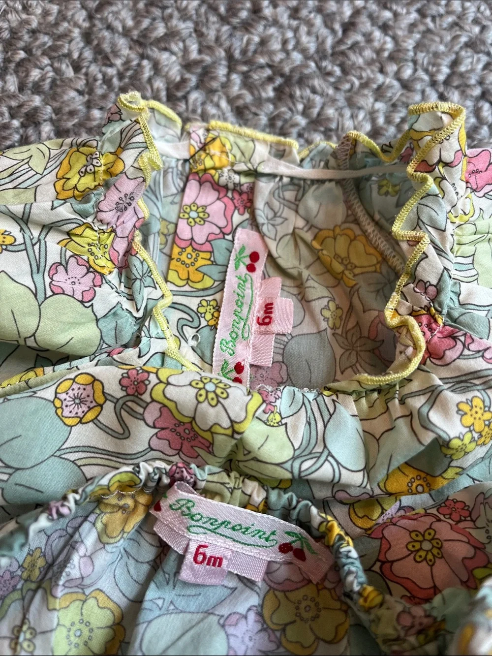 Bonpoint Floral Matching Set - Yellow, Pink & Mint